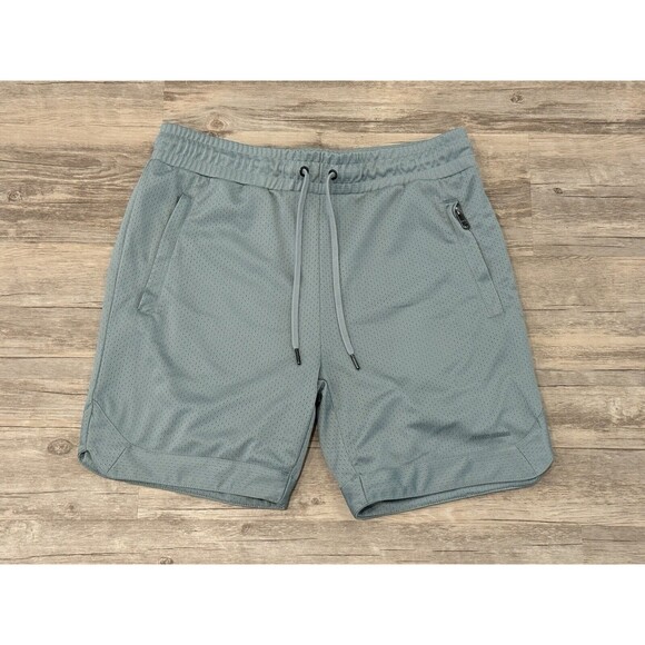 Maison Article Mens Premium Basketball Shorts Lot x2 Sz XL Teal Plum Zip Pockets - Picture 3 of 16